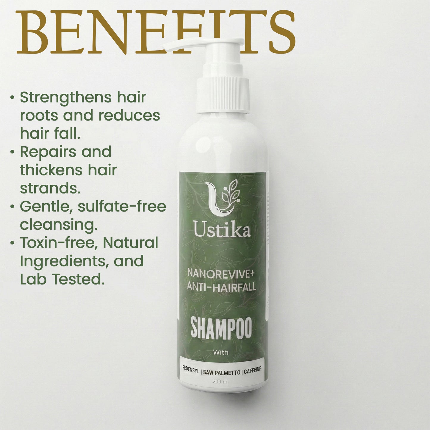 USTIKA NANOREVIVE+ ANTI-HAIRFALL SHAMPOO (200ML)