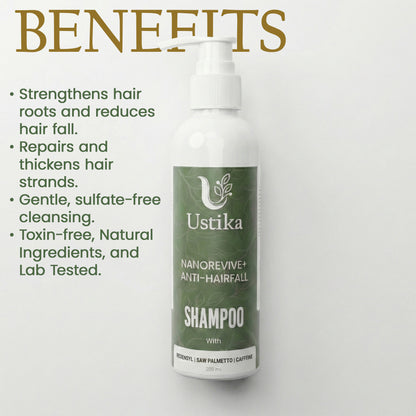 USTIKA NANOREVIVE+ ANTI-HAIRFALL SHAMPOO (200ML)